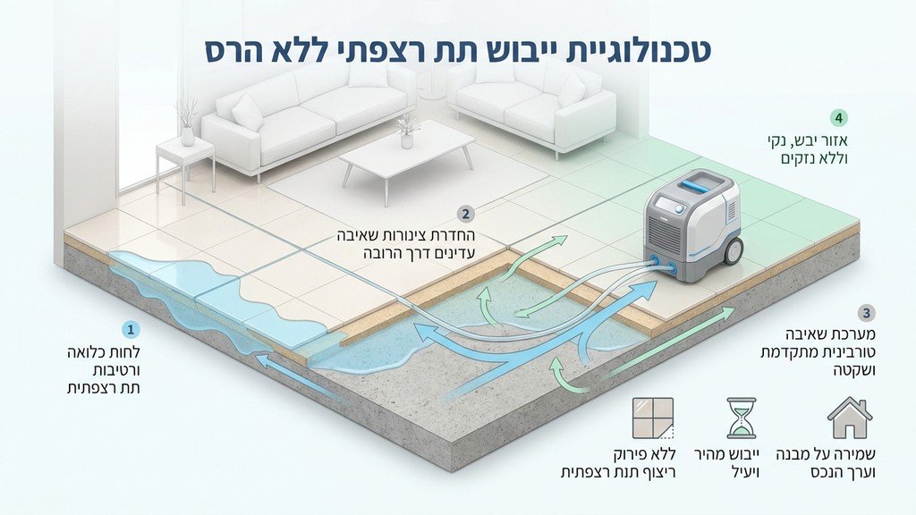 מכונת שאיבה מתקדמת המחוברת לריצוף ללא הרס