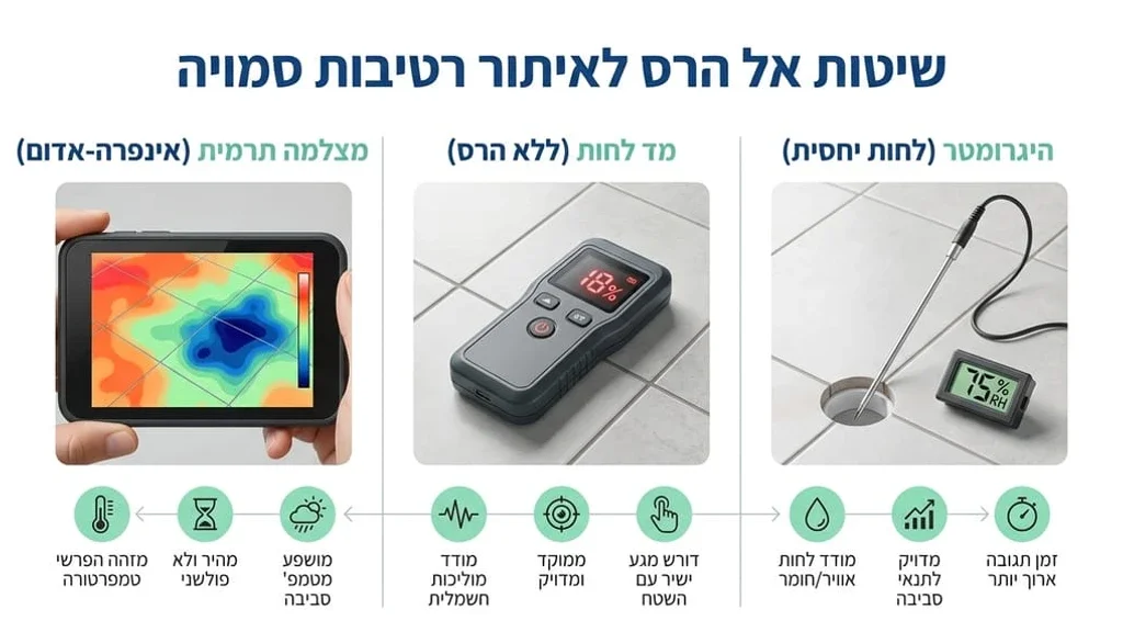 שימוש במצלמה תרמית לאיתור רטיבות נסתרת