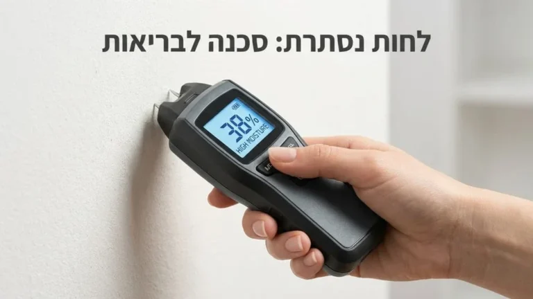 בדיקת איכות אוויר ולחות בקיר לאחר חדירת מים